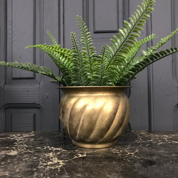 Mid Century Brass Planter