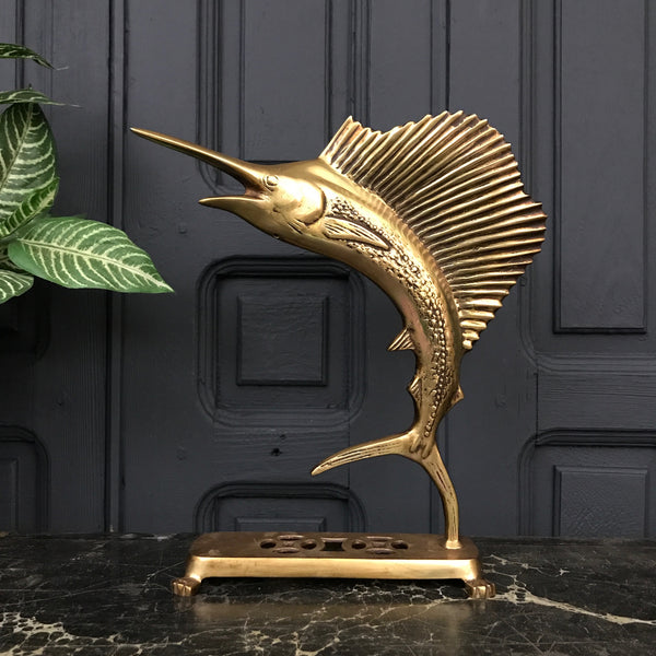 Mid Century Brass Sailfish