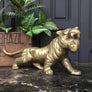 HUGE Vintage Mid Century Brass Tiger