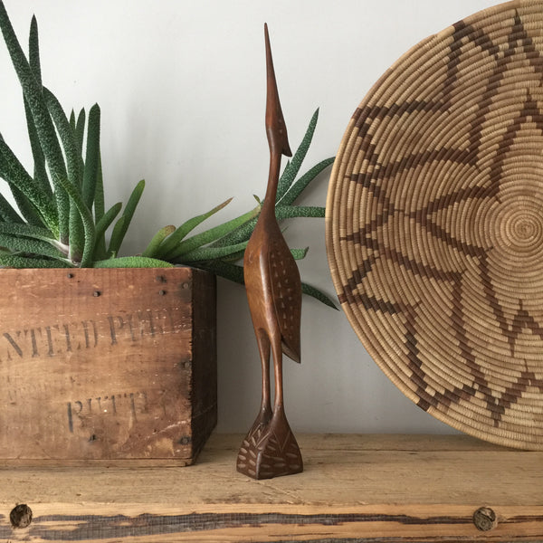 vintage teak crane
