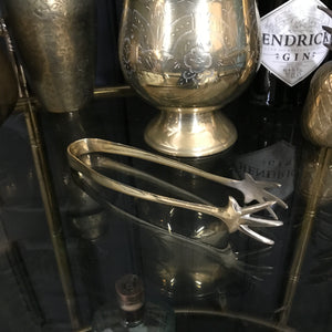 Vintage Brass Ice Bucket with Tongs #1