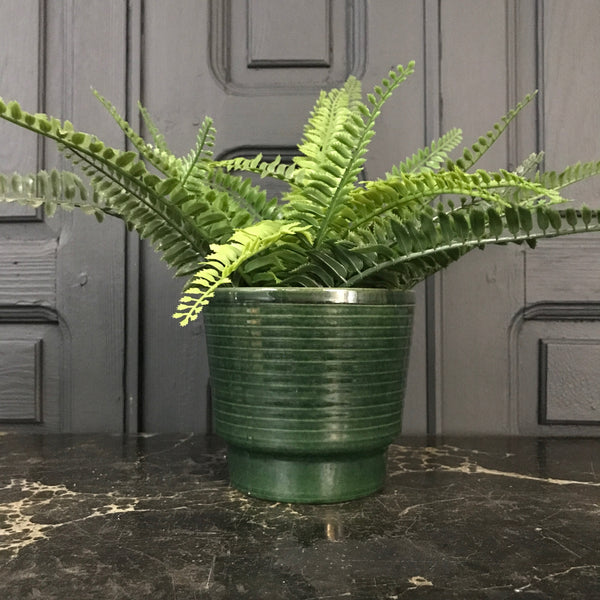Dark Green Mid Century Planter