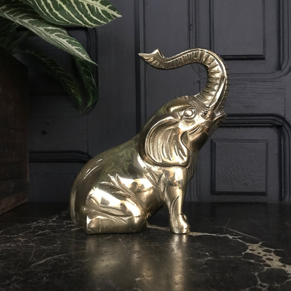 Mid Century Brass Elephant #A1