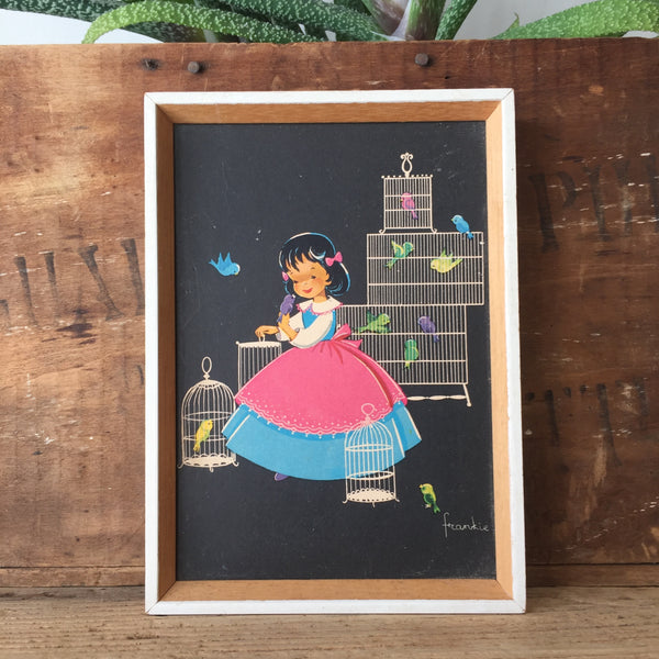 Set of two 1950s Framed Childrens Prints (set 2)