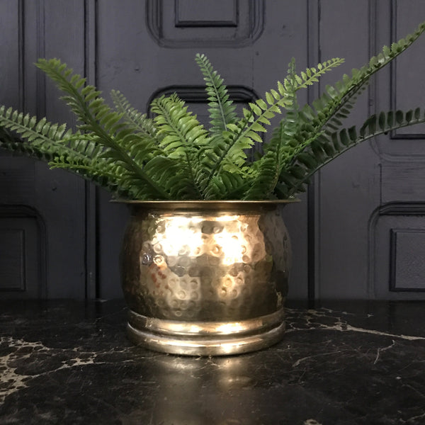Mid Century Brass Planter #A1