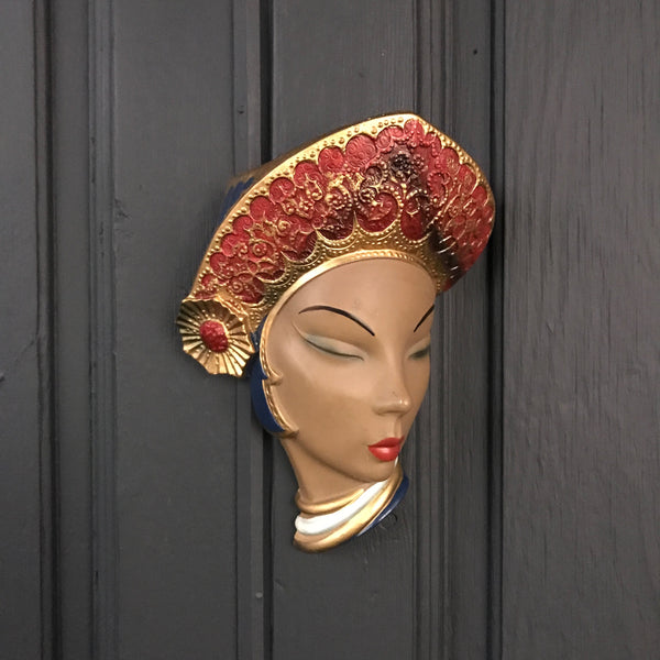 Rare Vintage Bossons 'Bali' Lady Wall Plaque