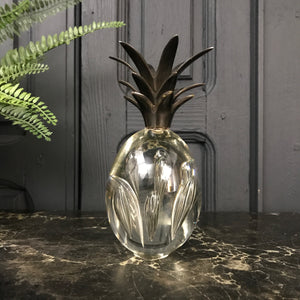 Mid Century Murano Glass & Brass Pineapple