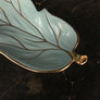 Mid Century Pastel Blue/Gold Leaf Dish