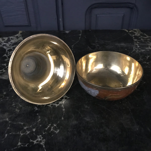 Vintage Brass Pear Trinket Box