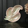 Mid Century Blush Pink/Green Feather Dish