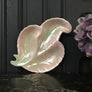 Mid Century Blush Pink/Green Feather Dish