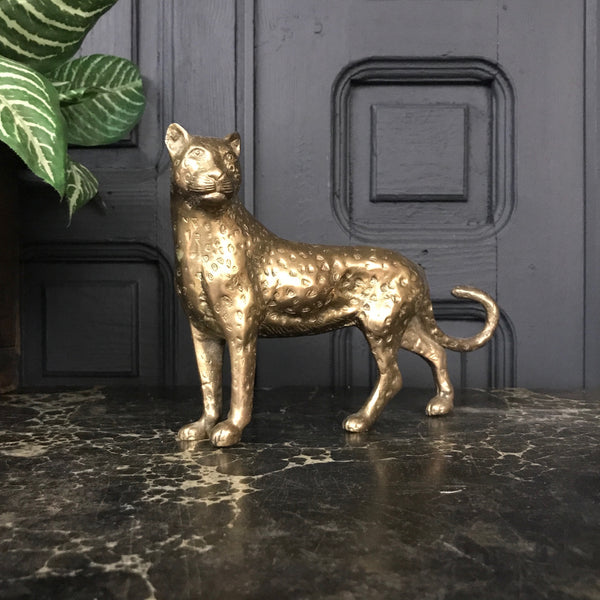 Mid Century Brass Leopard