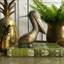 Vintage Brass Pelican Ornament (large)