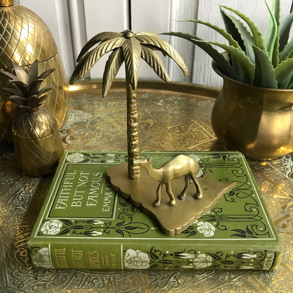 Mid Century Brass Desert Scene