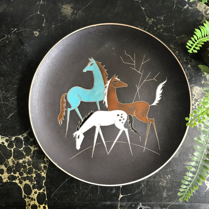 Mid Century 'Horses' Plate/Wall Plaque