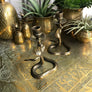 Mid Century Brass Cobra Candlesticks (pair)
