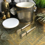 Art Deco Brass Ice Bucket with Tongs #A1