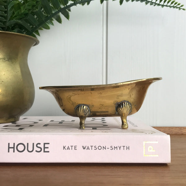 Mid Century Brass Bath Soap Dish/Ornament