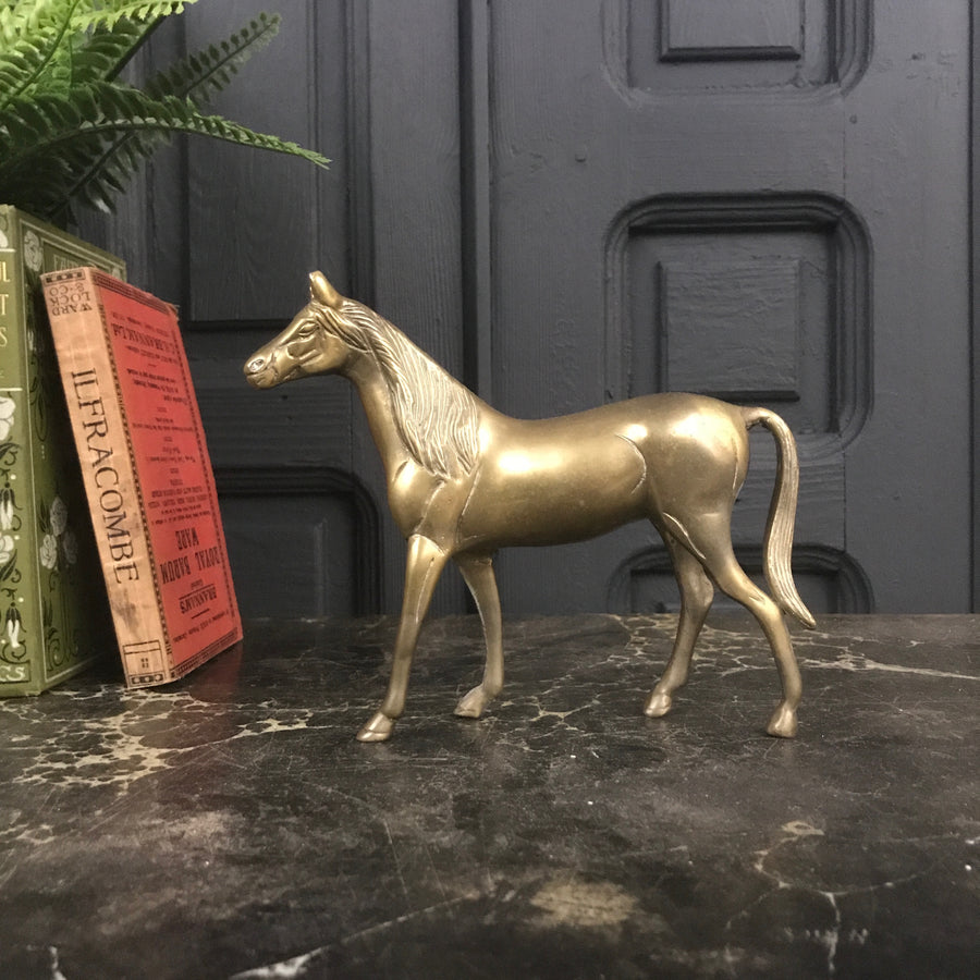 Vintage Brass Horse Ornament