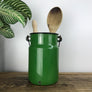 Vintage Enamel Milk Storage Can - Green