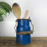 Vintage Enamel Milk Storage Can - Blue