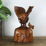 Vintage Teak African Bust Carving A1