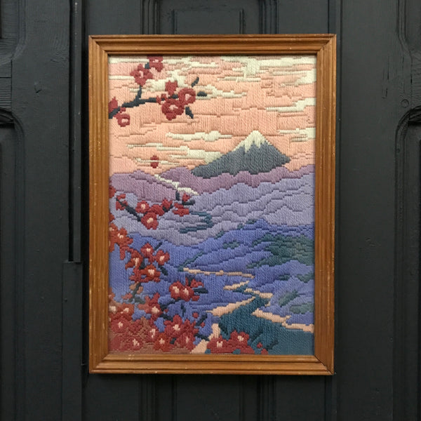 Vintage Japanese Landscape Needlework #1