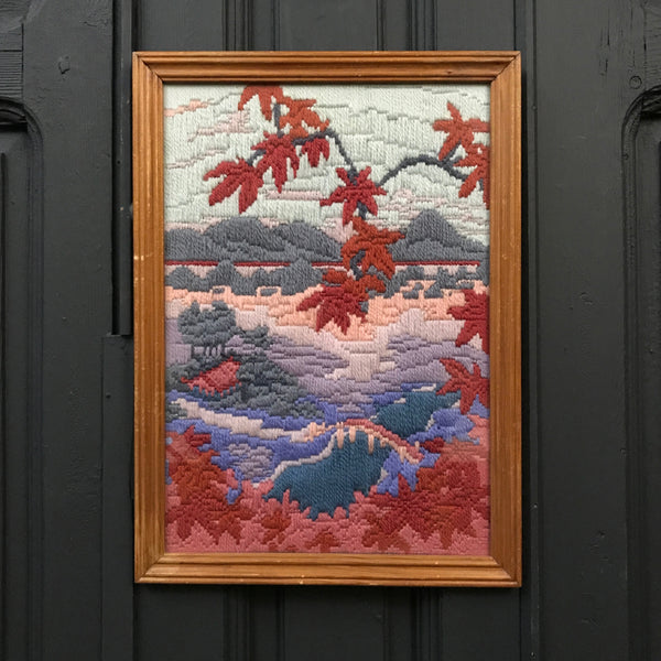 Vintage Japanese Landscape Needlework #2