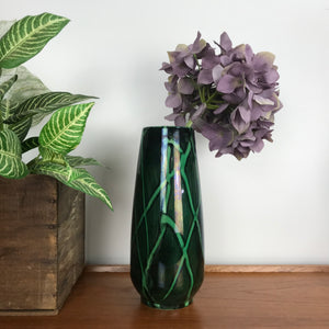 Mid Century Ceramic Green Vase A1