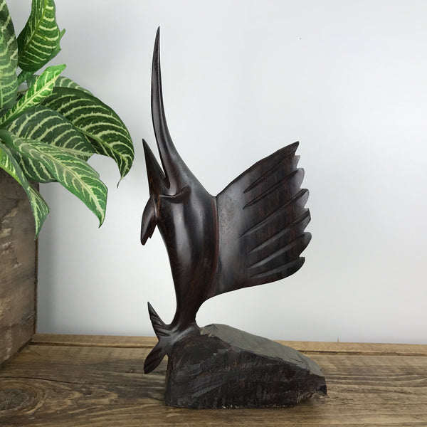 Mid Century Carved Sailfish