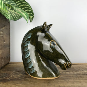 Mid Century Ceramic Horse Head Ornament