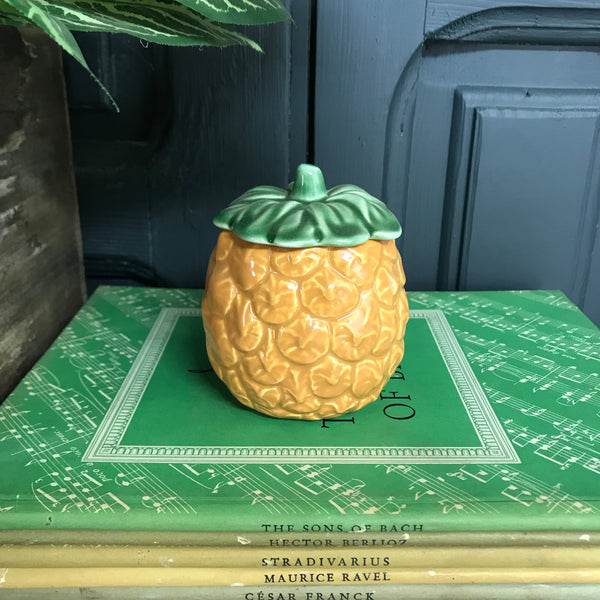 Vintage Ceramic Pineapple Preserve Pot A1