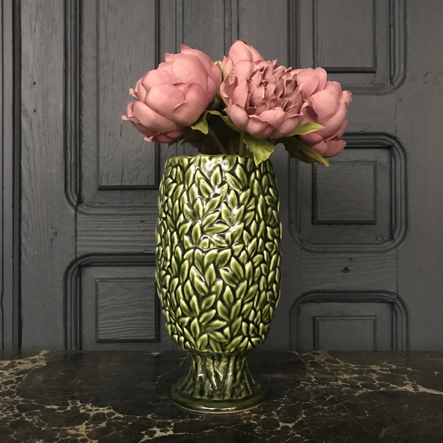 'Green Leaves' SylvaC Ceramic Vase #Large