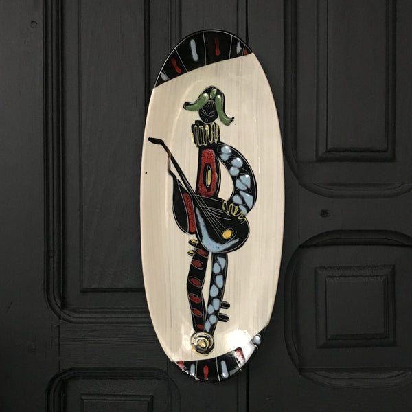 Mid Century Ceramic Wall Plaque #A1