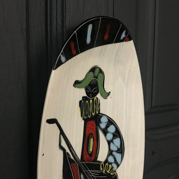 Mid Century Ceramic Wall Plaque #A1