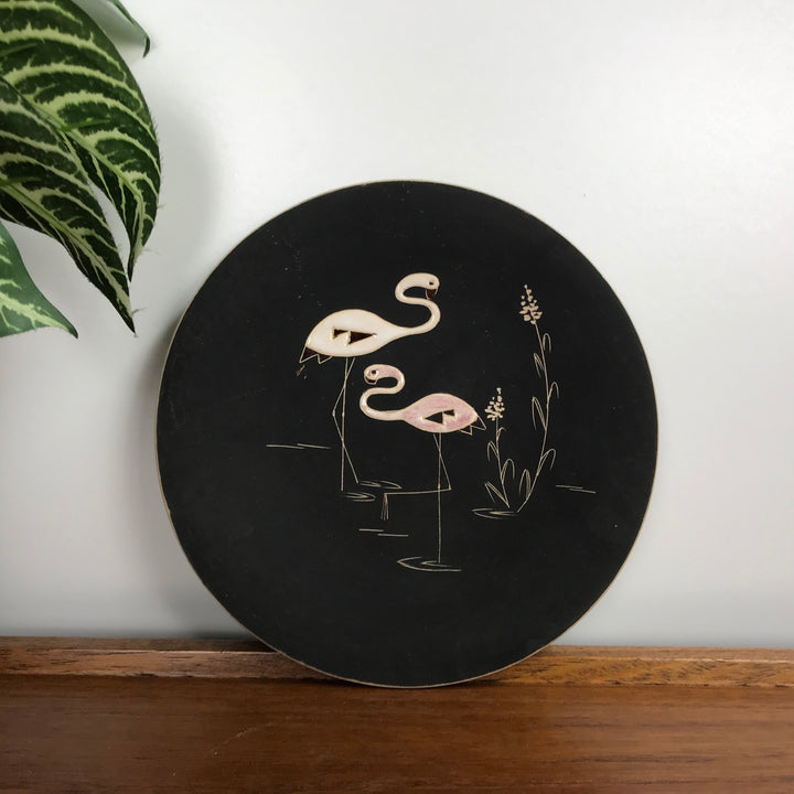 Mid Century 'Flamingo' Wall Plate / Plaque