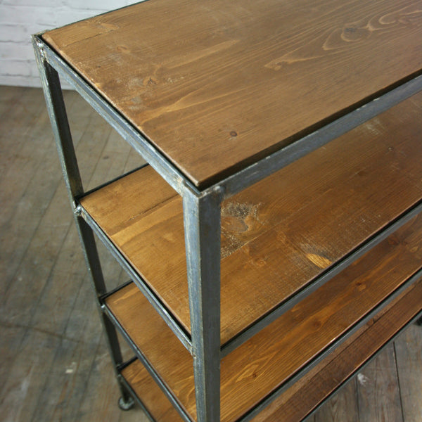 Industrial steel factory shelving rack/trolley