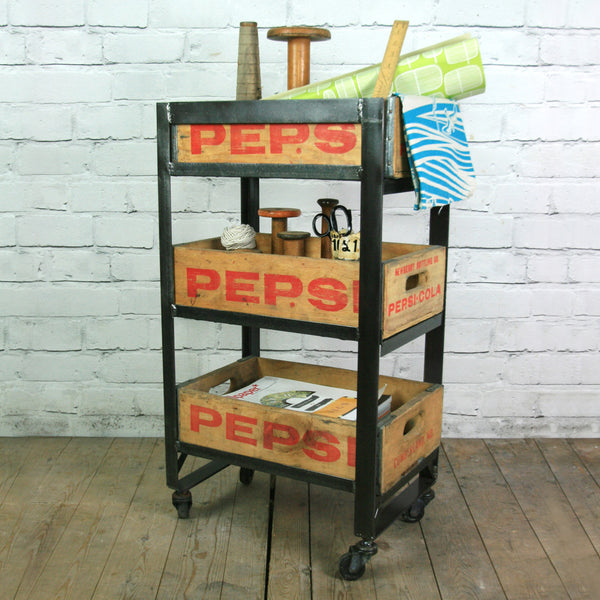 Industrial Steel Pepsi Crate Trolley