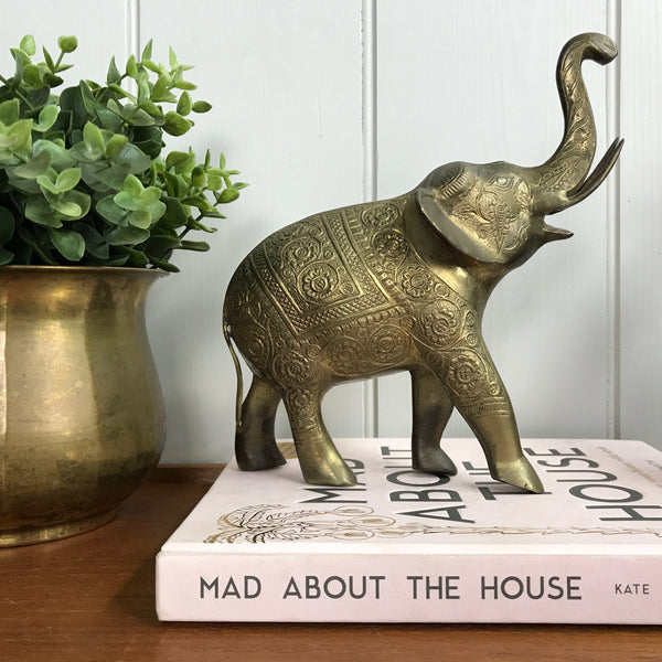 Mid Century Brass Elephant #A11