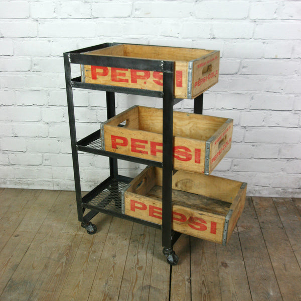 Industrial Steel Pepsi Crate Trolley