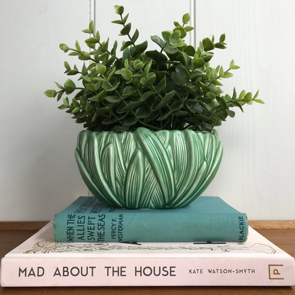 Green 'Leaf' SylvaC Ceramic Vase/Planter