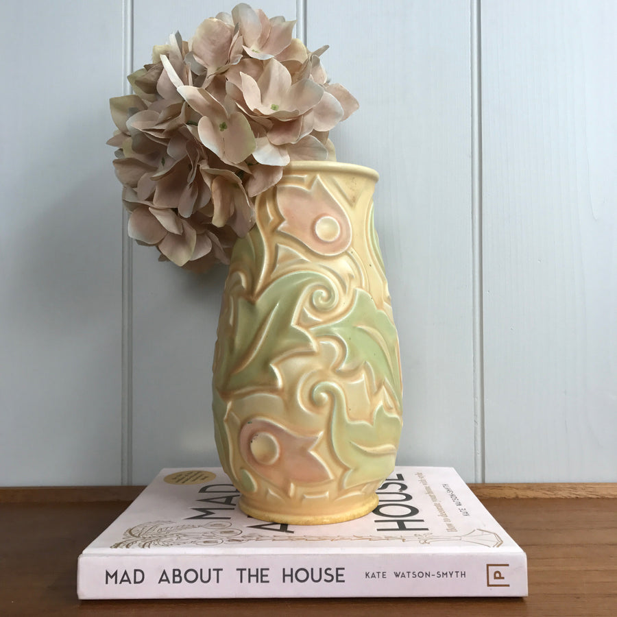 Vintage Floral Pastel Ceramic Vase #A11