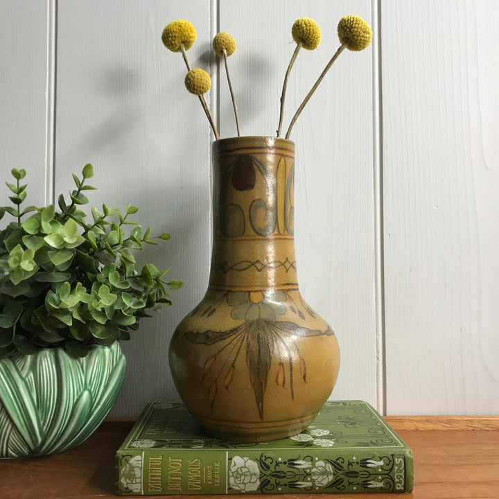 Mid Century Foreign Patterned Ceramic Vase #A11