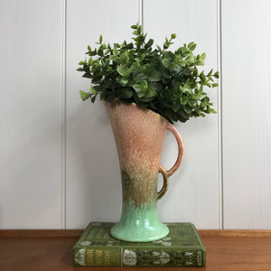 Art Deco Blush Pink/Green Vase #A11