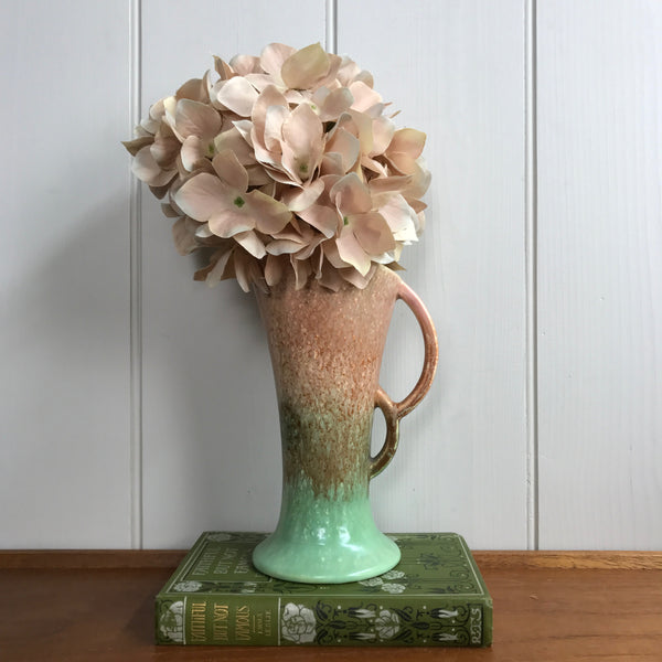 Art Deco Blush Pink/Green Vase #A11