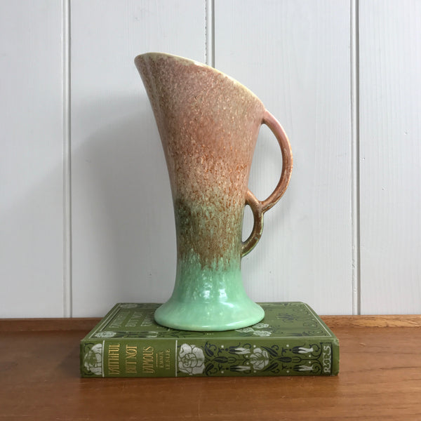 Art Deco Blush Pink/Green Vase #A11
