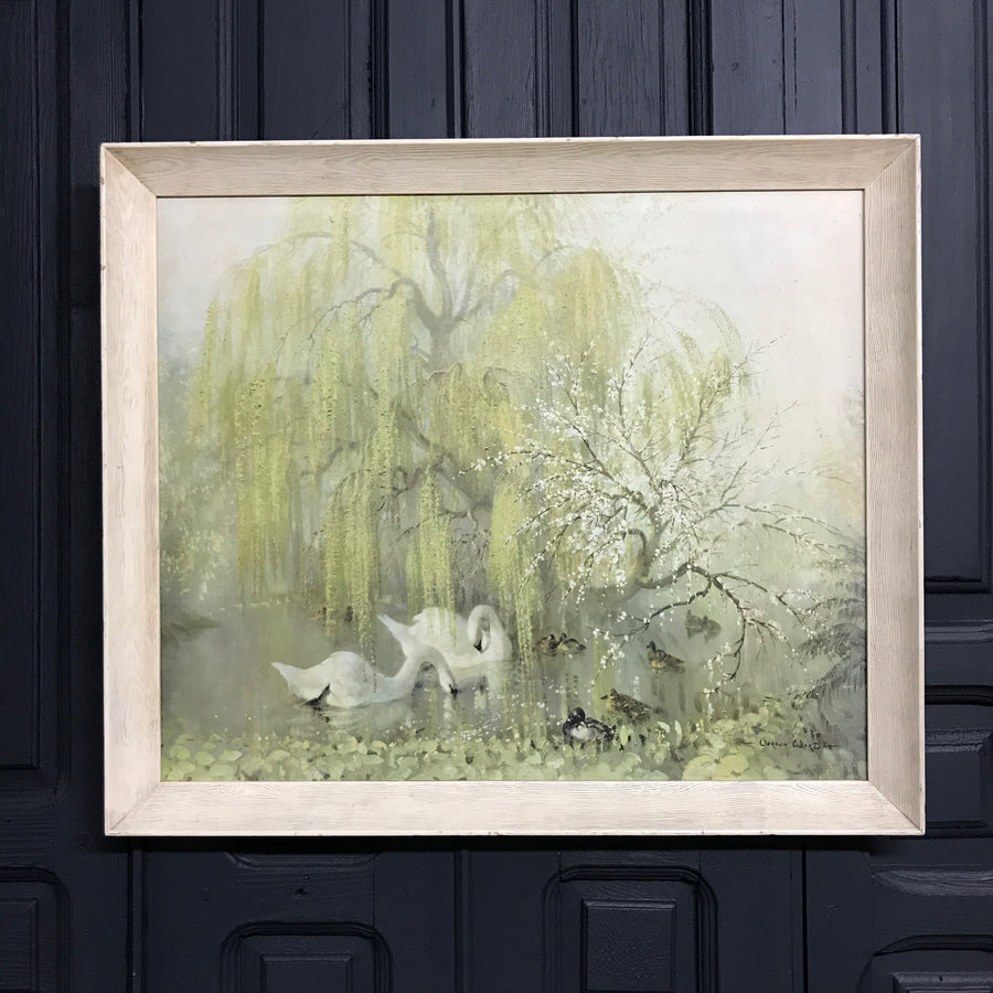Mid Century 'Lakeside in Spring' Framed Picture