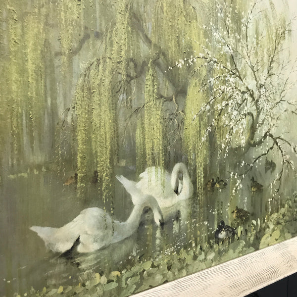 Mid Century 'Lakeside in Spring' Framed Picture