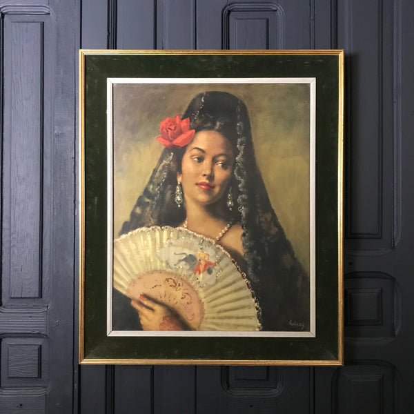 Mid Century 'Spanish Lady' Framed Print
