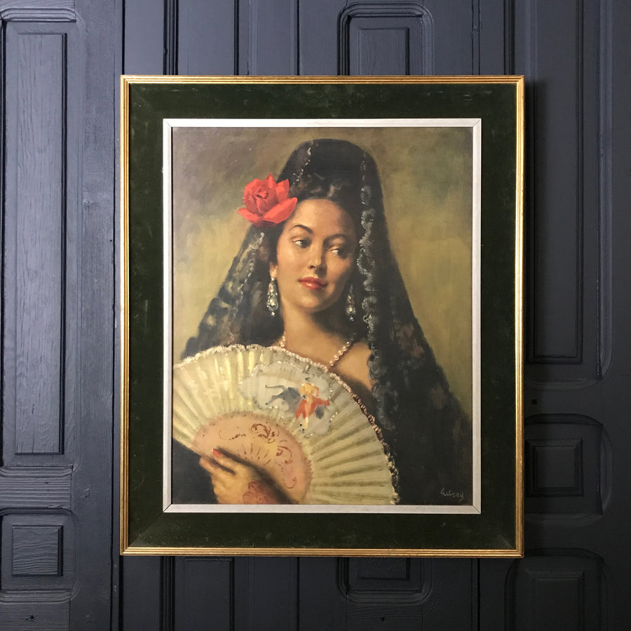 Mid Century 'Spanish Lady' Framed Print